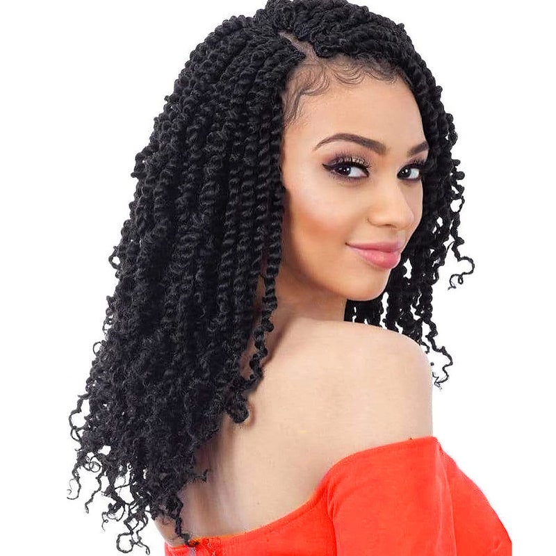 Beyond Beauty Crochet Hair - 90 Strands, 8 Inch Fluffy Spring Twists, Bomb Twist Braids for Black Women (#1) - Image 1