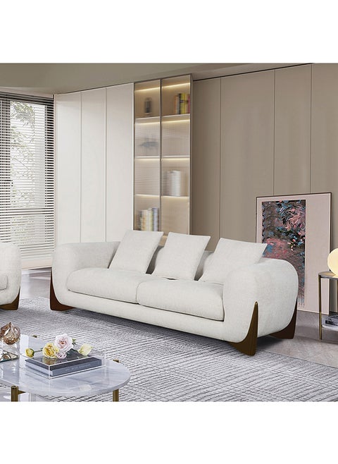 Sonoro 3-Seater Fabric Sofa with 3 Cushions 99 x 67 x 229 cm