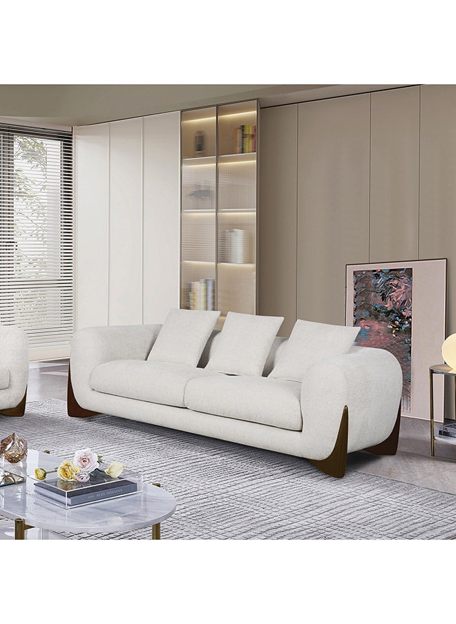 Home Box - Sonoro 3-Seater Fabric Sofa with 3 Cushions 99 x 67 x 229 cm - Image 1
