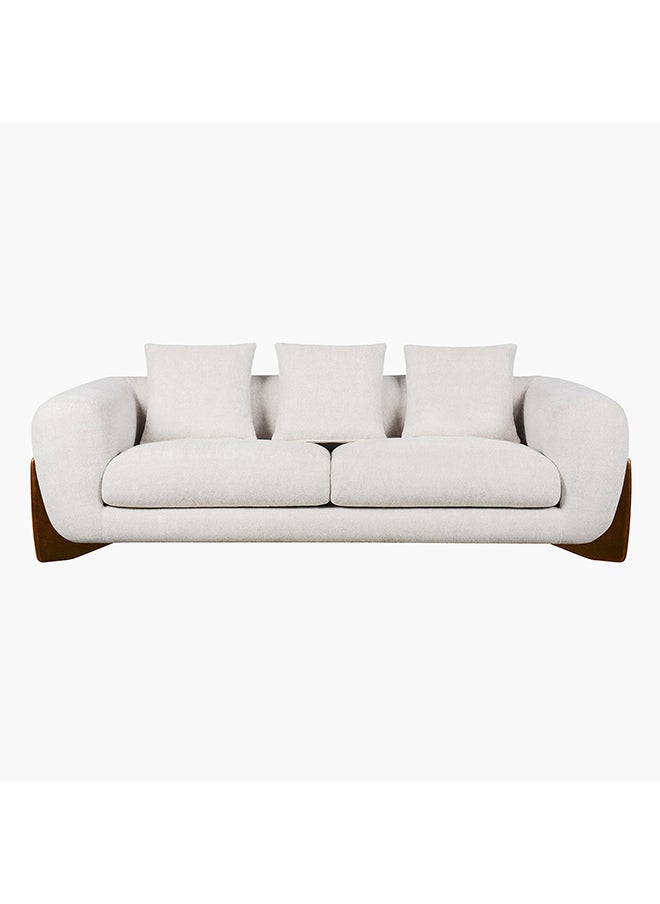 Home Box - Sonoro 3-Seater Fabric Sofa with 3 Cushions 99 x 67 x 229 cm - Image 1