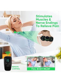 Arabest Electric Massagers, Microcurrent EMS Massage Device, Portable Neck Massager for Pain Relief, Bioelectric Acupoints Massager Mat for Arms Neck Shoulder Back Waist Legs, 8 Modes 19 Levels Cordless  - Image 2