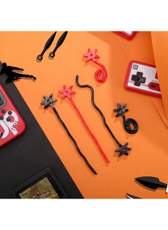 Civaner Ninja Party Favors Red And Black Stars Sticky Stretch Ninja Toys Elastic Funny Stars Toy For Ninja Birthday Party Favor Supplies (24 Pieces)  - Image 5