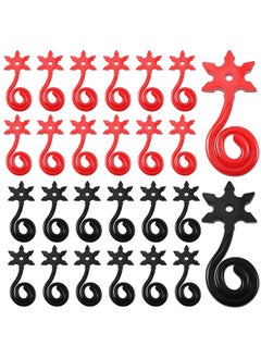 Civaner Ninja Party Favors Red And Black Stars Sticky Stretch Ninja Toys Elastic Funny Stars Toy For Ninja Birthday Party Favor Supplies (24 Pieces)  - Image 2