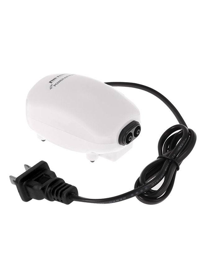 NIBEMINENT Aquarium Air Pump White/Black 270grams - Image 1