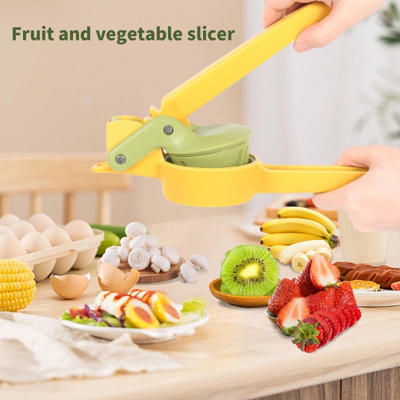 Dokpod Fruit & Vegetable Slicer Stainless Steel Strawberry Slicer, Banana Kiwi Cutter Mushroom Slicers Egg Slicers Vegetable Cutters Multifunctional Fresh Platter Making - Image 2