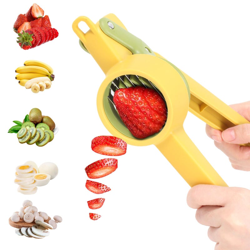 Dokpod Fruit & Vegetable Slicer Stainless Steel Strawberry Slicer, Banana Kiwi Cutter Mushroom Slicers Egg Slicers Vegetable Cutters Multifunctional Fresh Platter Making - Image 1
