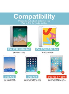 Rock Pow iPad 9.7 Inch Case iPad 6th 5th Generation Cases iPad Air 2, iPad Air Case Slim Soft TPU Cover Stand Smart Case for iPad 9.7 2018 2017 Model iPad Air 2 Air 1  - Image 2