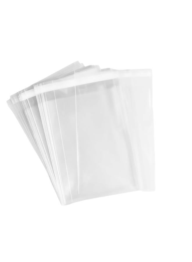 XINGZI 100 Pack 4 3/4in. X 6 1/2in Clear Resealable Cello/Cellophane Treat Bags Self Sealing Bags Food Safe for Cookie Candle Soap Candy Bakery Gift - Image 1