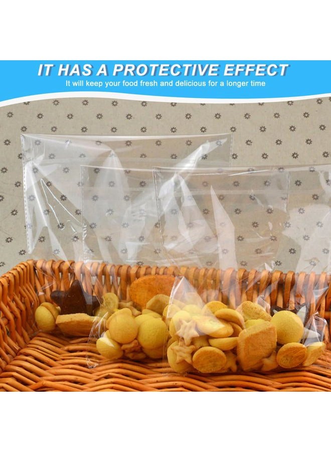 XINGZI 100 Pack 4 3/4in. X 6 1/2in Clear Resealable Cello/Cellophane Treat Bags Self Sealing Bags Food Safe for Cookie Candle Soap Candy Bakery Gift - Image 5
