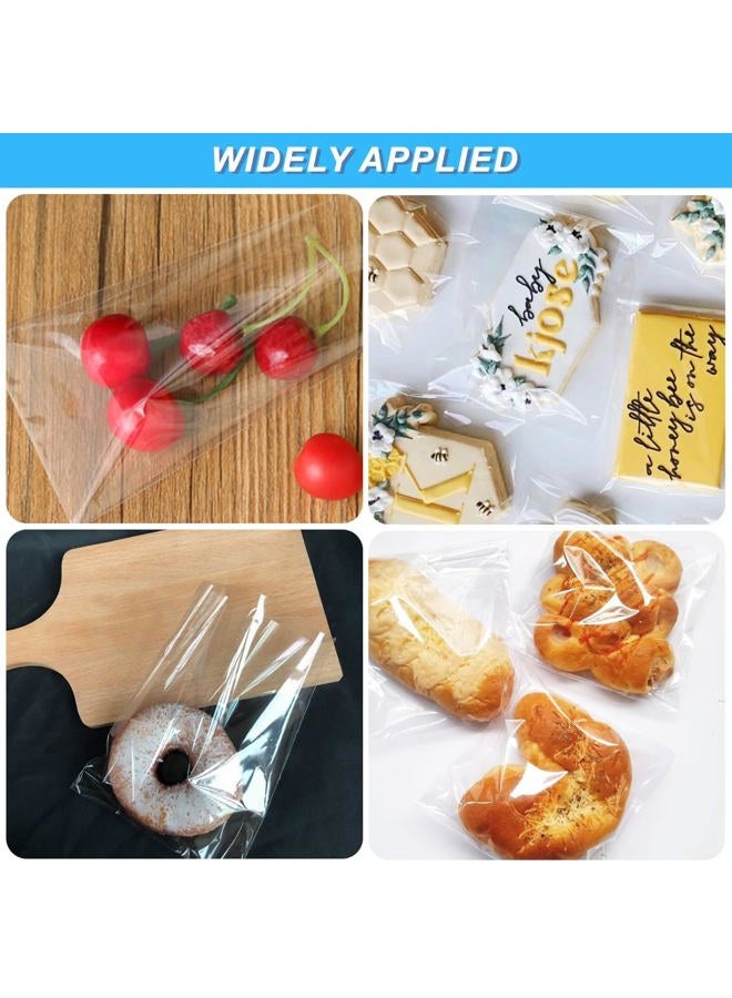 XINGZI 100 Pack 4 3/4in. X 6 1/2in Clear Resealable Cello/Cellophane Treat Bags Self Sealing Bags Food Safe for Cookie Candle Soap Candy Bakery Gift - Image 4