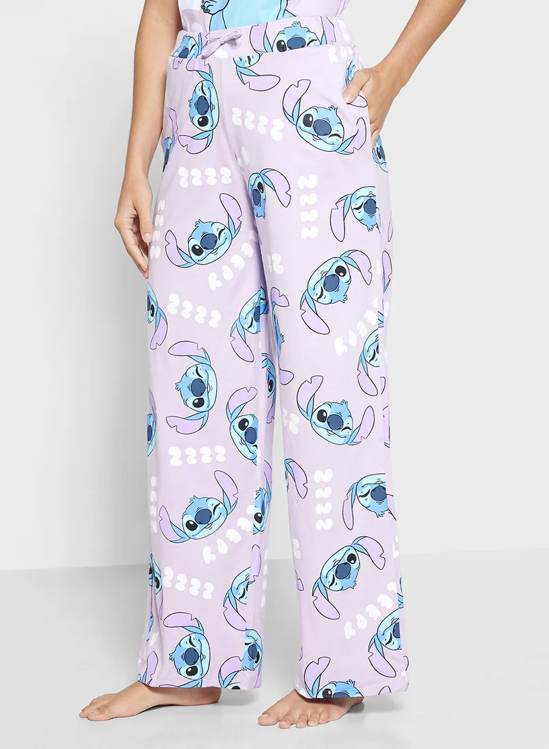 Disney Stitch Graphic T-Shirt & Pyjama Set