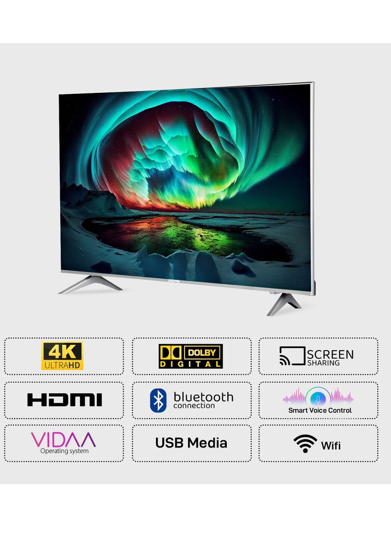 GEEPAS Geepas 65" VIDAA Professional TV- GLED6569SWCUHD| Smart Voice Controll, 4K Ultra HD, Smart TV with Frameless Design| With Remote Control, HDMI and USB Ports| Licensed Contents and Pre-Installed Apps  - Image 3