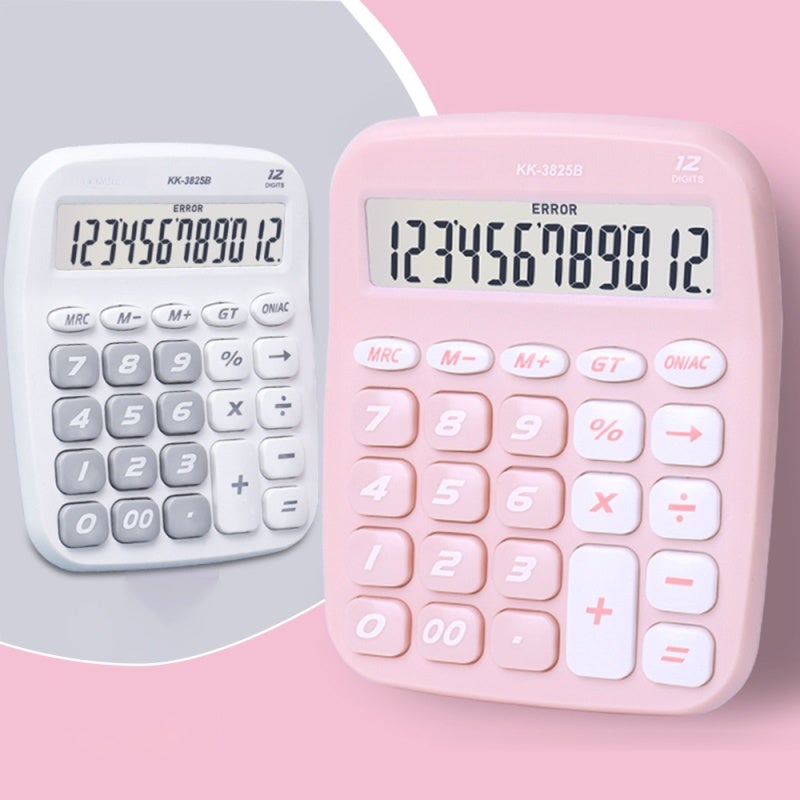 Small Calculator: 12-Digit Display - Big Buttons Silent Keyboard Battery Powered Calculator for Office, Accounting or Student Use - Image 4