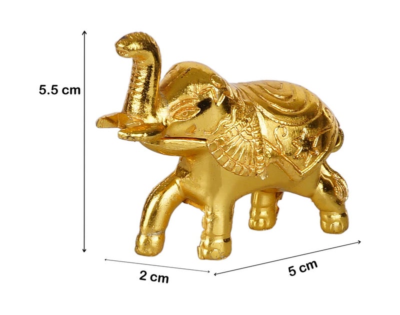 SH Retail Roli Tikka haldi kumkum Holder in Elephant Shaped (Pack of 2, Height: 5.5 cm) - Image 2