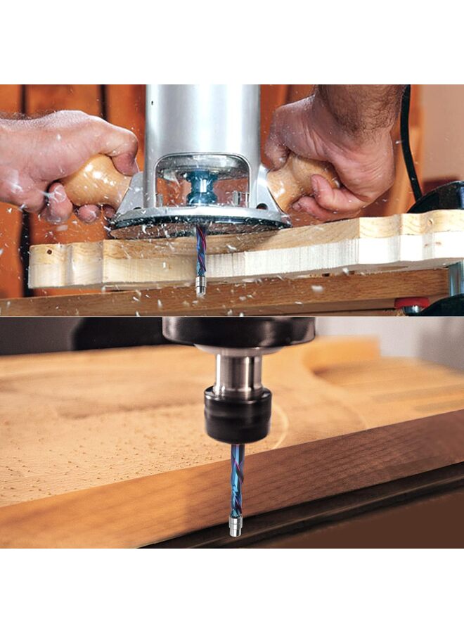 Up Down Compression Spiral Flush Trim Router Bit, 1/4 Inch Shank Solid Carbide Flush Trim Router Bits CNC Spiral Bit with Nano Coating - Image 4