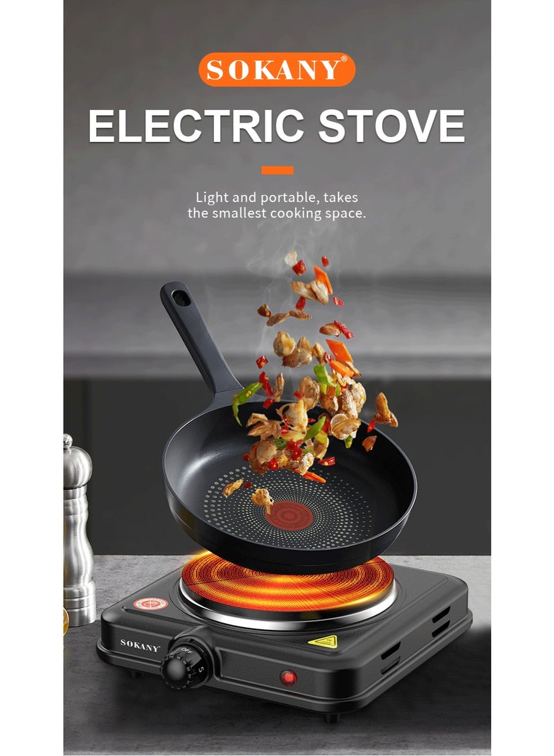 sokany Electric Stove&Heater Electrics Hot Plate Single Burner 1000W SK-5109 Black - Image 2