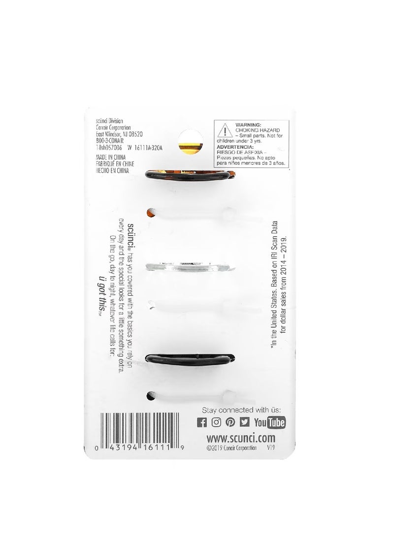 Scunci Jaw Clips Assorted Colors 3 Pieces - Image 2