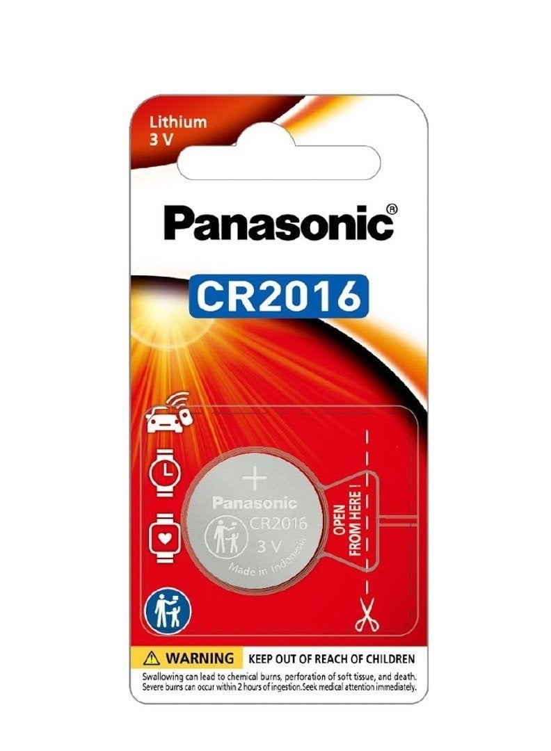 Panasonic 2-Pieces Panasonic CR2016 Lithium 3V Indonesia Batteries - Image 1