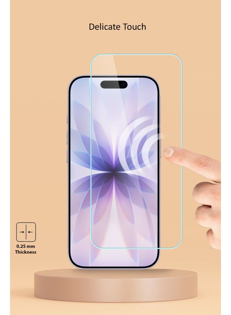 Techie iPhone 17 Pro / iPhone 17 Screen Protector HD Tempered Glass – 9H Hardness, Anti-Glare, Anti-Bubble, Ultra-Thin 0.33mm with Rounded Edges & Easy Installation - Image 4