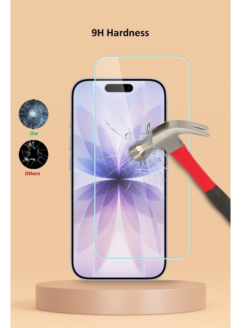 Techie iPhone 17 Pro / iPhone 17 Screen Protector HD Tempered Glass – 9H Hardness, Anti-Glare, Anti-Bubble, Ultra-Thin 0.33mm with Rounded Edges & Easy Installation - Image 5