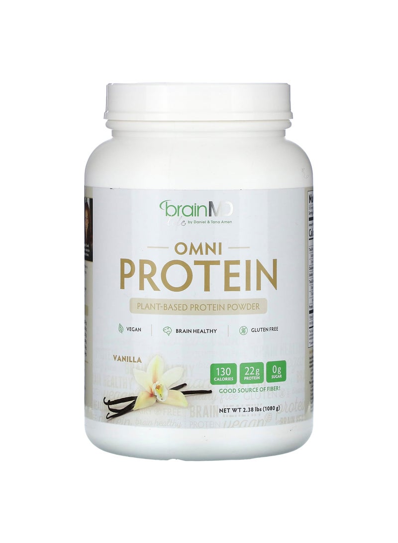 Omni Protein, Plant-Based Protein Powder, Vanilla, 2.38 lbs (1,080 g)