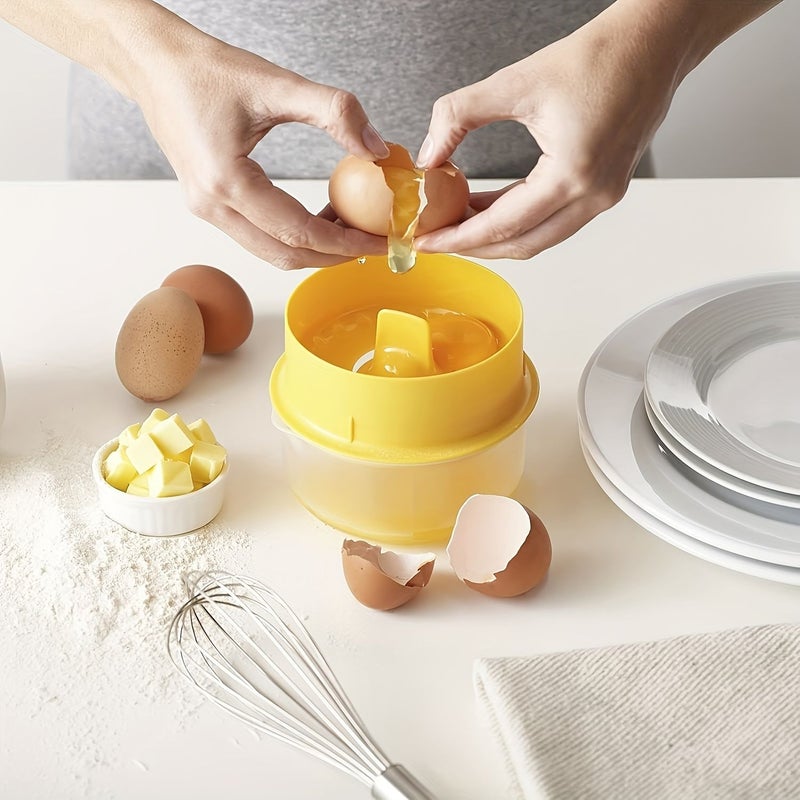 1 Set Large Capacity Egg Yolk Separator Easy Clean Durable Plastic Kitchen White Separator - Image 4