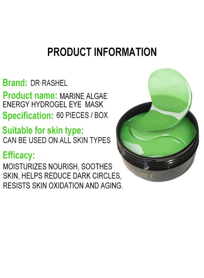 DR. RASHEL 60-Piece Marine Algae Energy Hydrogel Eye Mask Green - Image 2