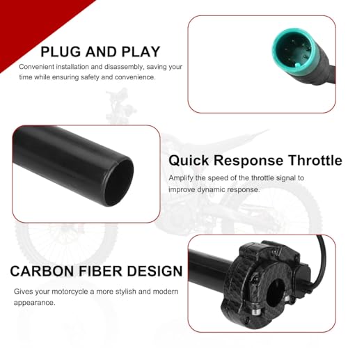 Cylemoto Throttle Handle Twist Grip Carbon Fiber Pattern for Talaria 5 Pin 5-Wire Interface for Talaria Sting MX3 MX4 MX5 Electric Dirt Bike - Image 4