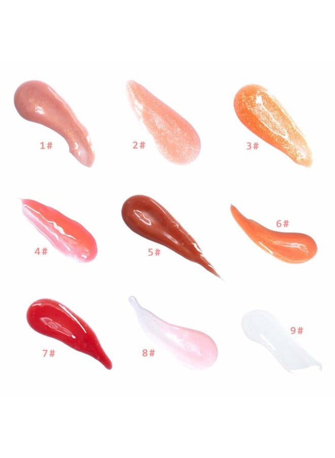 MAEPEOR Glitter Glossy Plumping Lipgloss 9 Colors Moisturizing Lip Plumper Shiny Jelly Lip Gloss Natural Liquid Lipstick for Women and Girls (Glitter Glossy, 02#Peachy Pink) - Image 4