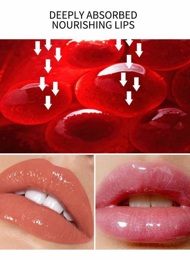 MAEPEOR Glitter Glossy Plumping Lipgloss 9 Colors Moisturizing Lip Plumper Shiny Jelly Lip Gloss Natural Liquid Lipstick for Women and Girls (Glitter Glossy, 02#Peachy Pink) - Image 5