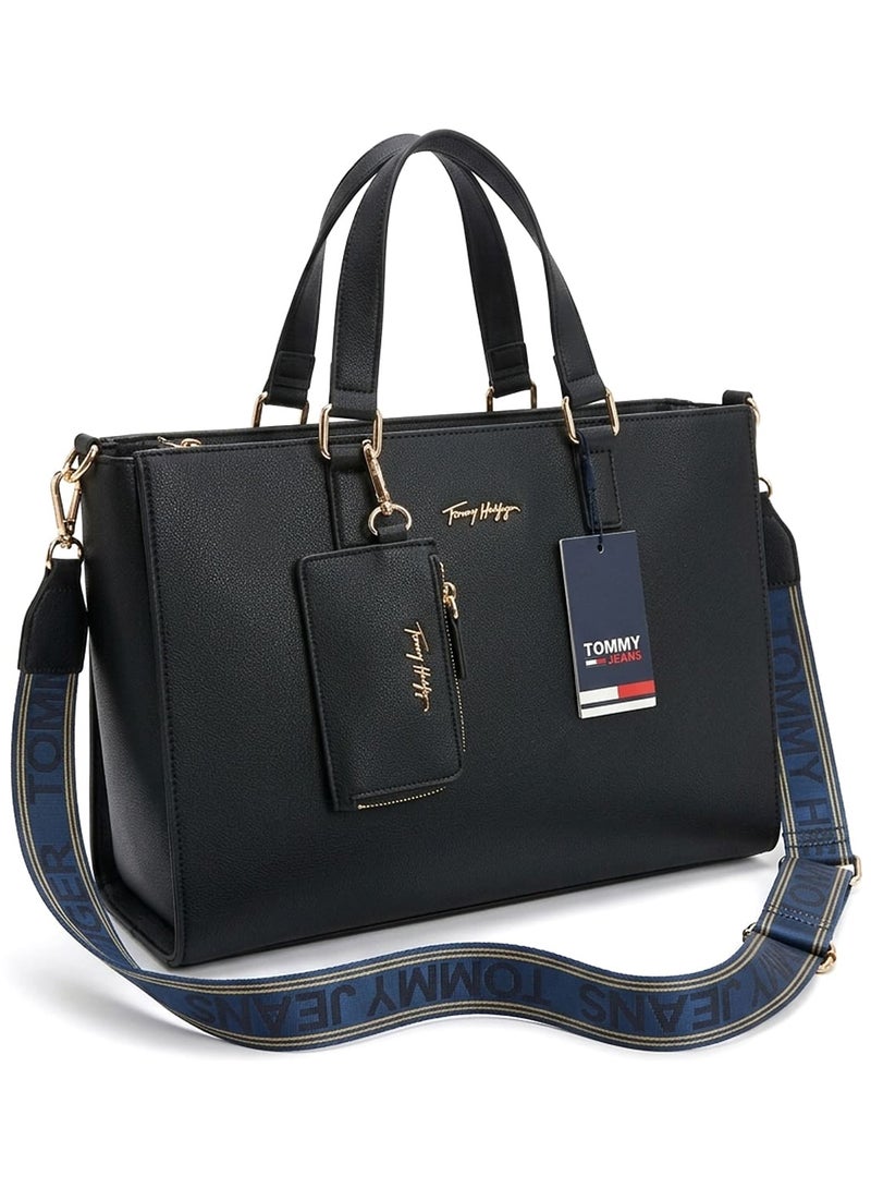 Tommy Icons Tommy Hilfiger Black Women Handbag Aw0Aw11181 - Image 1