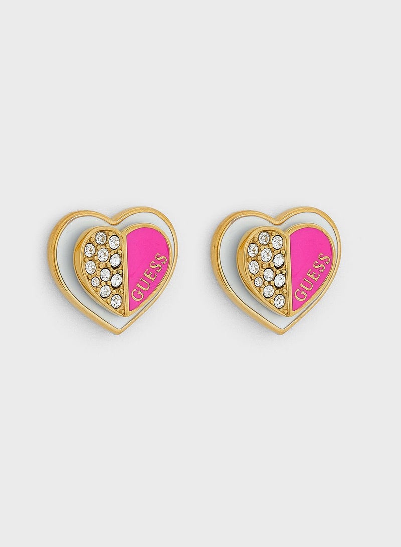 GUESS Heart Stud Earrings - Image 1