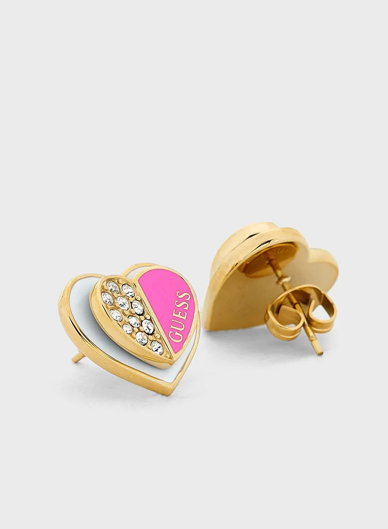 GUESS Heart Stud Earrings
