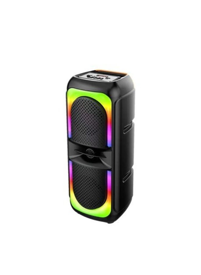 MIRCO New Dual 4-inch LED Colored Lights Bluetooth Audio Mobile Portable Colorful Dual Speaker Barrel Audio 5.0 Bluetooth Speaker - Image 4
