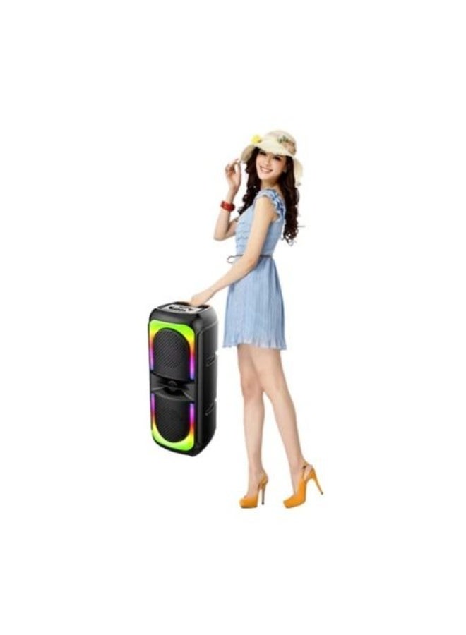 MIRCO New Dual 4-inch LED Colored Lights Bluetooth Audio Mobile Portable Colorful Dual Speaker Barrel Audio 5.0 Bluetooth Speaker - Image 5