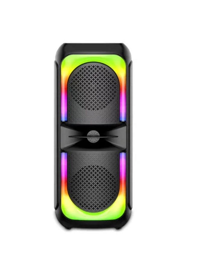 MIRCO New Dual 4-inch LED Colored Lights Bluetooth Audio Mobile Portable Colorful Dual Speaker Barrel Audio 5.0 Bluetooth Speaker - Image 2