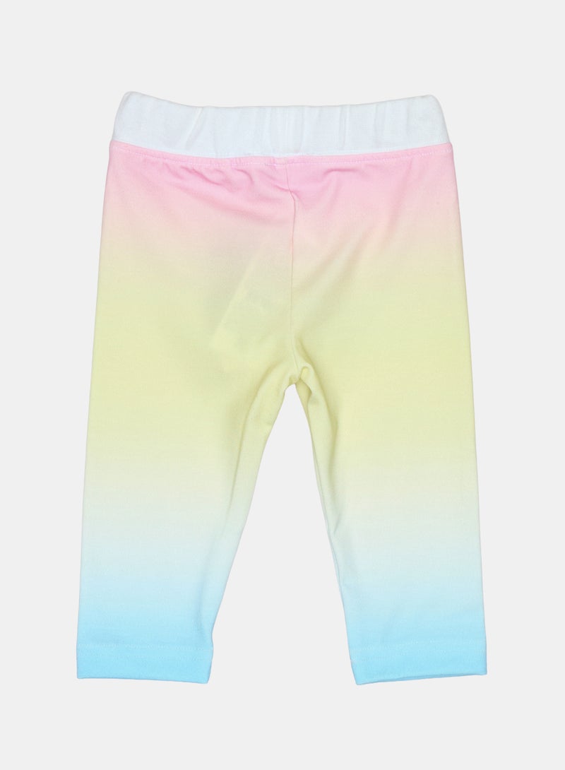 Panco Baby Girls RAINBOW Gradient Detailed Leggings - Image 2