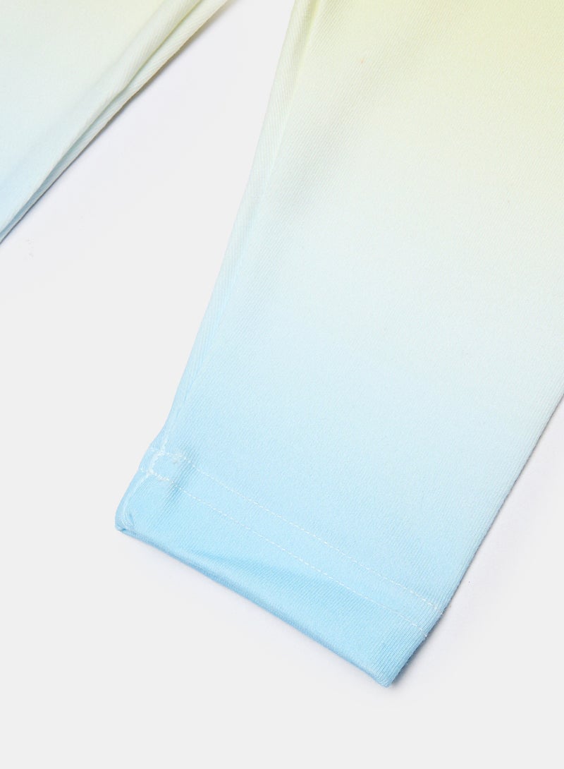 Panco Baby Girls RAINBOW Gradient Detailed Leggings - Image 4