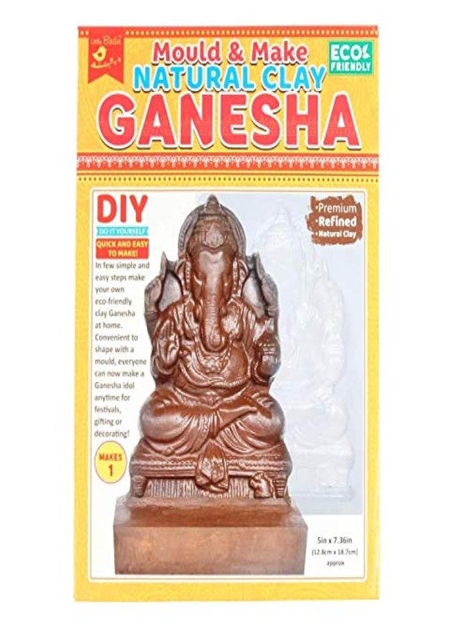 itsy-bitsy Itsy Bitsy- Natural Clay Ganesha Idol | DIY Eco-Friendly Mould and Make Kit | DIY Ganpati Murti Making Kit for Craft, Decoration | Gift for Kids & Adults - Image 1