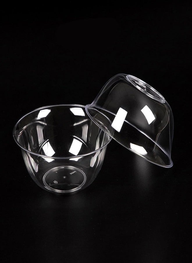 SADYFON 13.5 oz (400ml) Clear Hard Disposable Plastic Food Bowls, Ice Cream Dessert Bowls for Parties Serving, 20 Count - Image 1