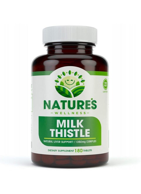 Milk Thistle 180 Count Standardized Silymarin Extract For Maximum Liver Support Detox Cleanse & Maintain Your Liver 1350 Mg Extract & Seed Complex Natural Herbal Supplement 60 Servings