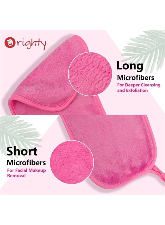 Orighty Makeup Remover Cloths Pack of 4, Reusable Microfiber Facial Cleansing Cloths, Remove Instantly Dirt, Makeup&Waterproof Mascara with Just Water, 15.5 x 7.5 in, Blue/Purple/Black/Pink - Image 2