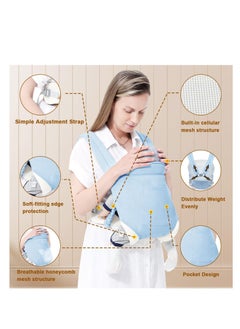 Baby Sling Carrier, Adjustable Breathable Carrier, Ergonomic Toddler Carrier, Infant Hip Seat Carrier, Suitable for Breastfeeding & On-The-Go (Blue) - pzsku/Z7D19F5BE7F84E344D3F9Z/45/_/1711680014/b00e19c0-3e7b-4153-857d-3a9860d90747