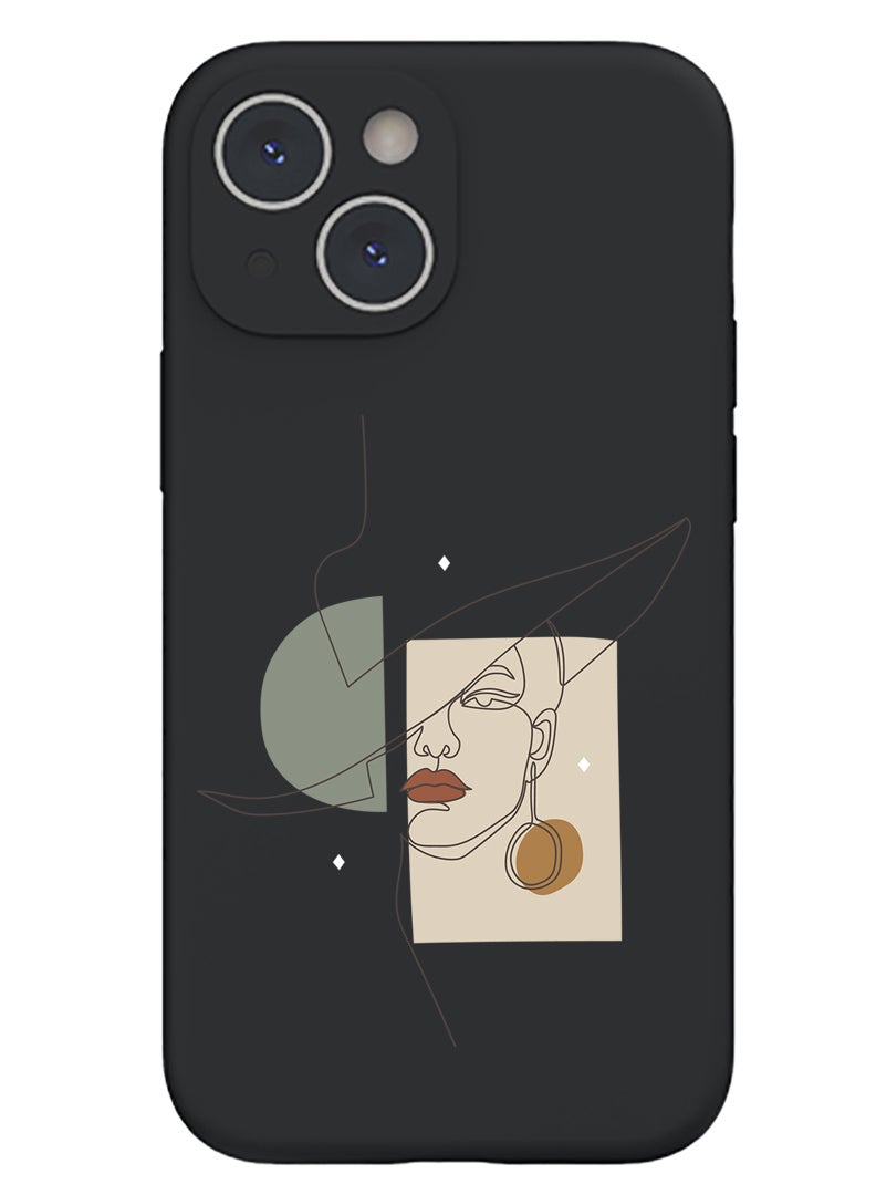 Theodor Protective Slim Fit Case Liquid Silicone Cover with Full Body Protection Anti-Scratch Shockproof Case For iPhone 14 Black  - You can copy - Image 1