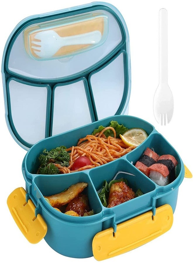 OCTRA Lunch Box for Kids, Lunch Box for Kids – 3 Compartment Insulated Plastic Lunch Box Stainless Steel Tiffin Box for Boys, Girls, School & Office Men (Colors May Vary) (3 Grid Plastic Lunch Box) - Image 2