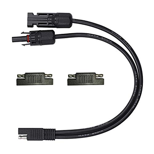 Sunway Solar Solar Panel Connectors 10AWG Compatible with MC-4 Solar Connecter to SAE Adapter PV Extension Cable Wire for RV Caravan Solar Panels Battery Charger kit with Two SAE to SAE Polarity Reverse Adapters - Image 5