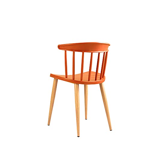 Finch Fox Scandinavian Stylish & Modern Furniture Plastic Chairs for Cafeteria Seating, Dining Chair, Side Chair, Kitchen, Restaurants, Hotels in Orange Color - Image 4