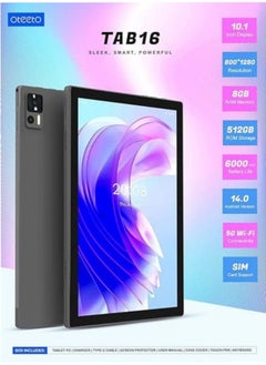 Oteeto OTEETO Tab 16 10.1-inch IPS LCD Display | Octa-Core 2.0GHz Processor | Android 14 | 4G Connectivity | 6000mAh Battery | 12GB RAM + 512GB Storage | 8MP Front Camera + 13MP Rear Camera | Includes Keyboard & Touch Pen  - Image 4