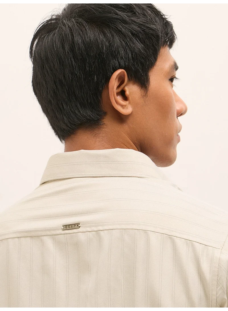 THE BEAR HOUSE  Men’s Long Sleeve Shirt – Classic, Comfortable and Stylish Essential for Work, Travel or Casual Outings for Men | Best Price UAE