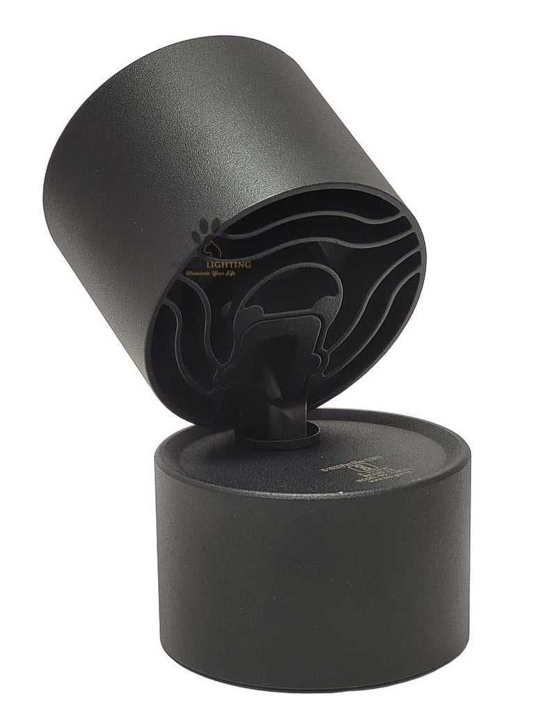 Mufasa 6 Watts Black Rose Gold Reflector Adjustable LED Round Surface Light Cylindrical Shape Indoor Ceiling Mounted Spot Light Down Light Aluminum Body (9Cm Height) (Warm White) - Image 5